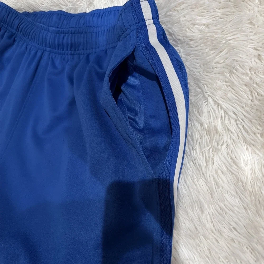 Nike Shorts Mens Medium Blue Basketball Swoosh Logo Side Stripes Y2K Athletic